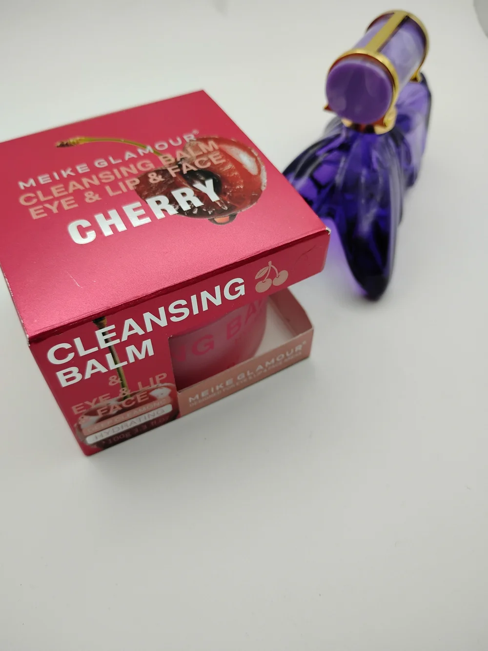 Glamour Cherry Cleansing Balm For Eyes, Lips, & Face Purple Butterfly Fragrance
